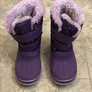 Cat & Jack, purple snow boots, size 11/12 (XL)